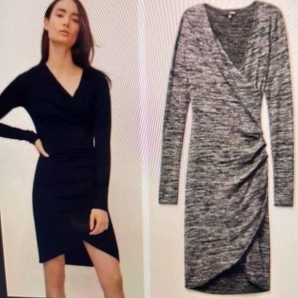 Aritzia Dresses & Skirts - 260. Aritzia Wilfred Free Kl Knit long sleeve dress dark Heather ex grey size S